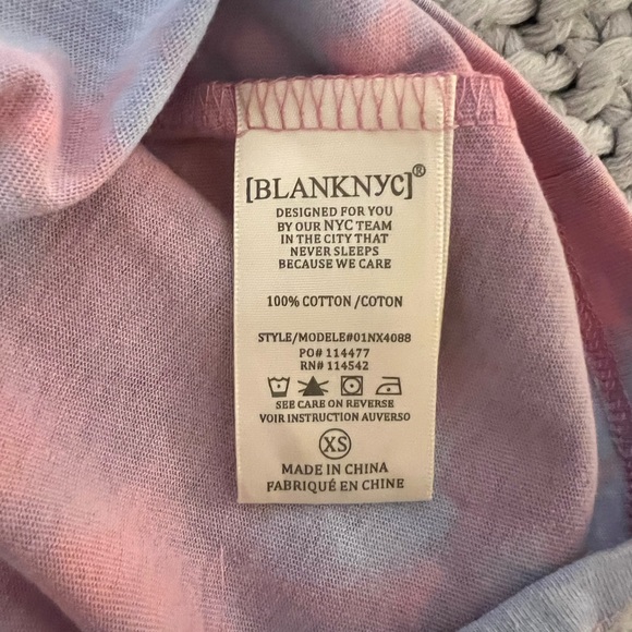 NWOT Blank NYC Tie Dye Padded Shoulder Muscle Tank - Picture 6 of 6